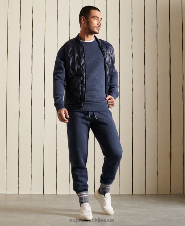 hombres Superdry Armada sudadera con cuello redondo y logo bordado 2R68Z715