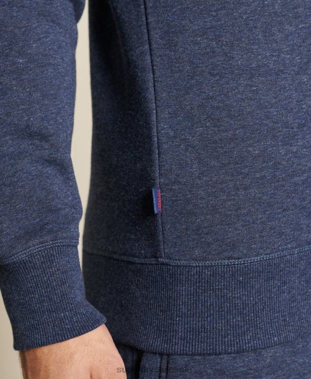 hombres Superdry Armada sudadera con cuello redondo y logo bordado 2R68Z715