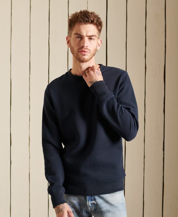 hombres Superdry Armada sudadera con cuello redondo y logo bordado 2R68Z749