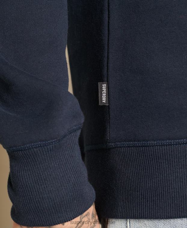 hombres Superdry Armada sudadera con cuello redondo y logo bordado 2R68Z749