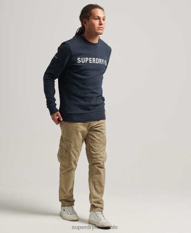 hombres Superdry Armada sudadera con logo de corporación 2R68Z5061