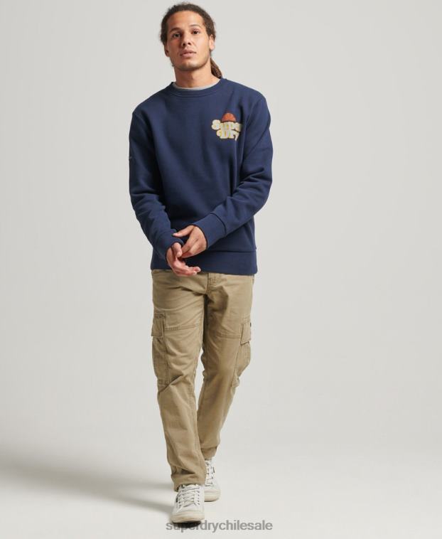 hombres Superdry Armada sudadera cooper nostalgia crew 2R68Z5006