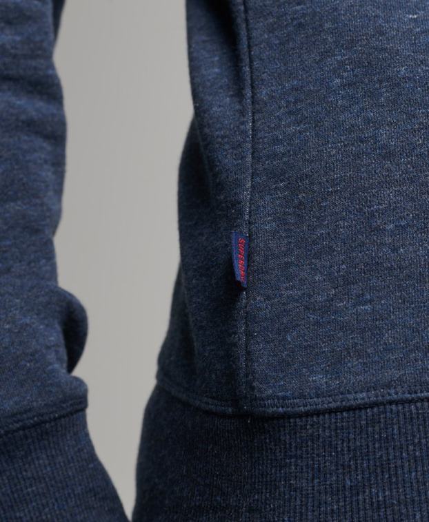 hombres Superdry Armada sudadera de algodón orgánico con logo vintage 2R68Z646