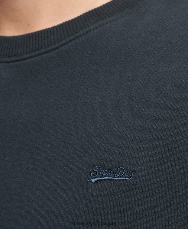 hombres Superdry Armada sudadera de algodón orgánico con logo vintage 2R68Z664