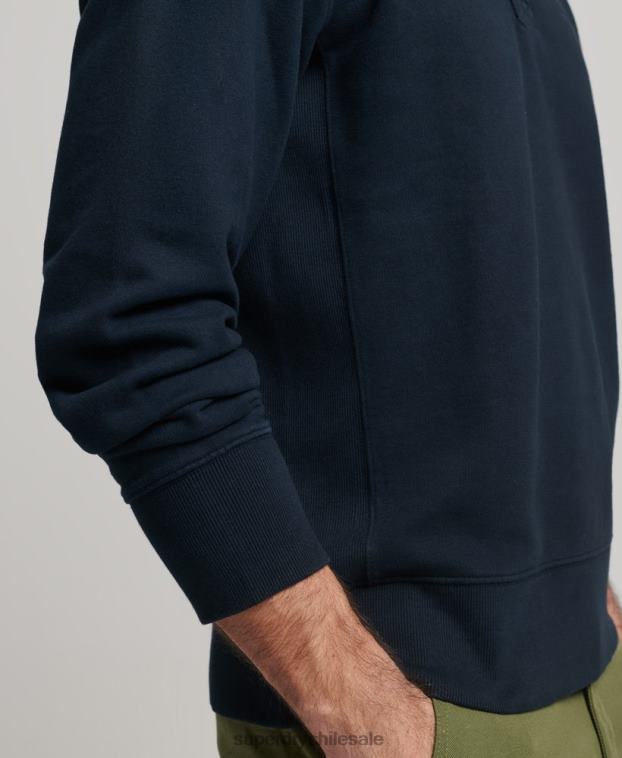 hombres Superdry Armada sudadera de rugby sobreteñida 2R68Z585