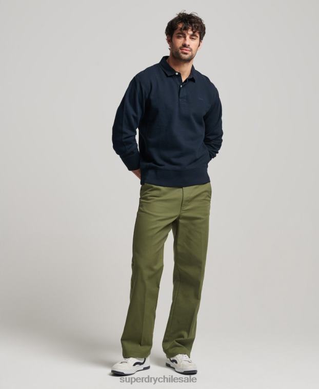 hombres Superdry Armada sudadera de rugby sobreteñida 2R68Z585