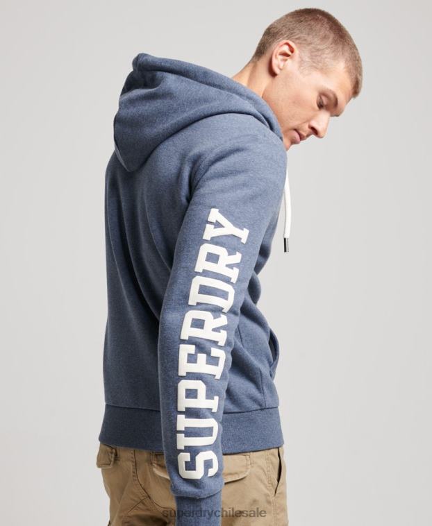 hombres Superdry Armada sudadera deportiva con capucha y cremallera 2R68Z468