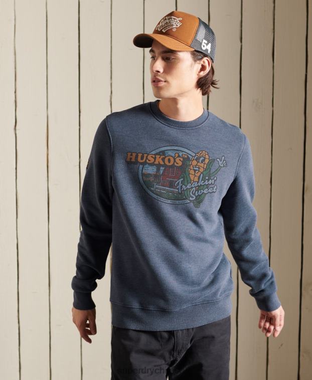 hombres Superdry Armada sudadera heritage mountain crew 2R68Z846