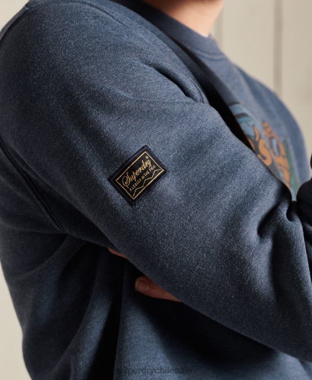 hombres Superdry Armada sudadera heritage mountain crew 2R68Z846
