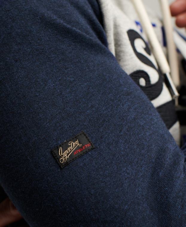 hombres Superdry Armada sudadera raglan heritage con logo vintage de algodón orgánico 2R68Z479