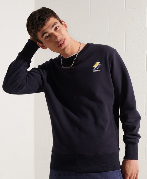 hombres Superdry Armada sudadera sportstyle esencial con cuello redondo 2R68Z5209