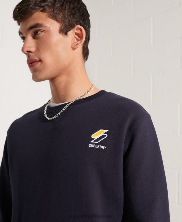 hombres Superdry Armada sudadera sportstyle esencial con cuello redondo 2R68Z5209