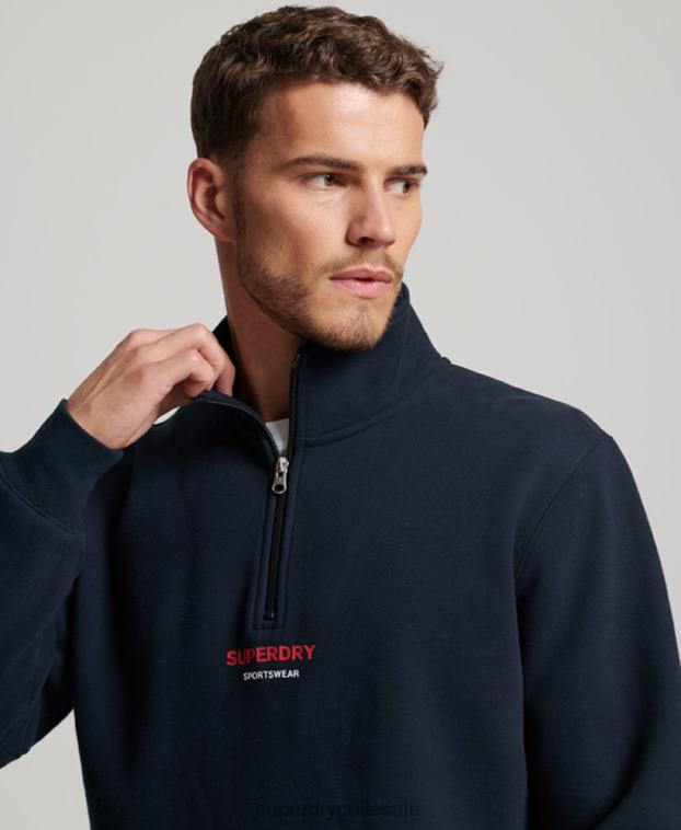 hombres Superdry Armada sudadera sportswear con media cremallera 2R68Z621