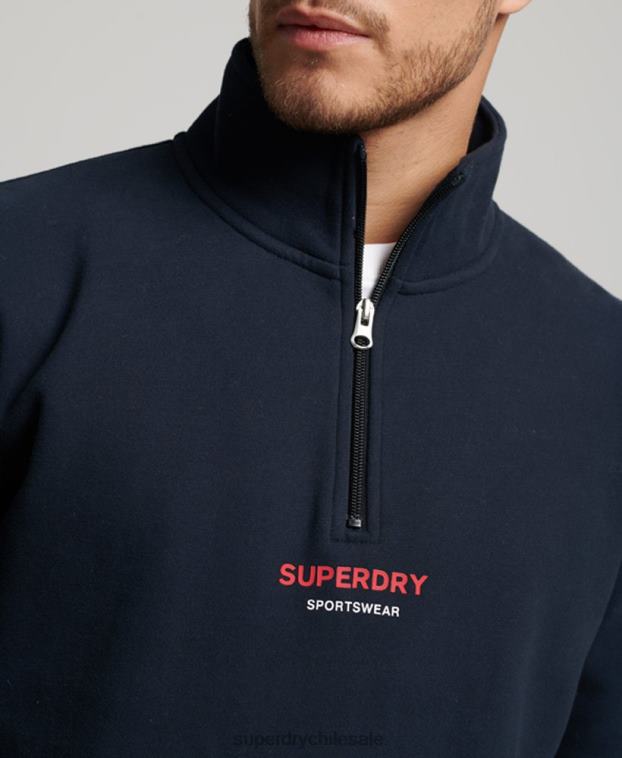 hombres Superdry Armada sudadera sportswear con media cremallera 2R68Z621