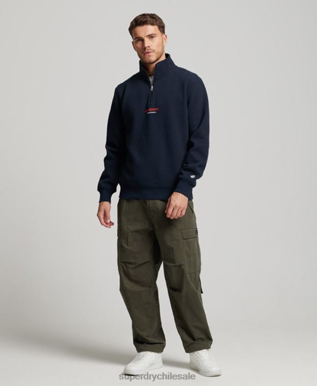 hombres Superdry Armada sudadera sportswear con media cremallera 2R68Z621
