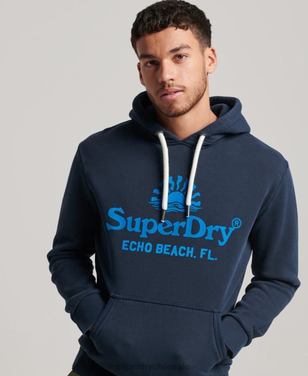 hombres Superdry Armada sudadera vintage con capucha neon 2R68Z598