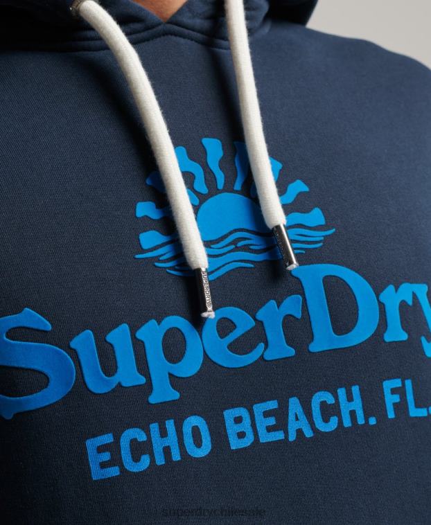 hombres Superdry Armada sudadera vintage con capucha neon 2R68Z598