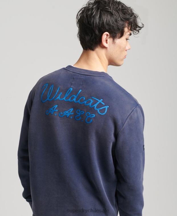 hombres Superdry Armada sudadera vintage con cuello redondo 2R68Z5039