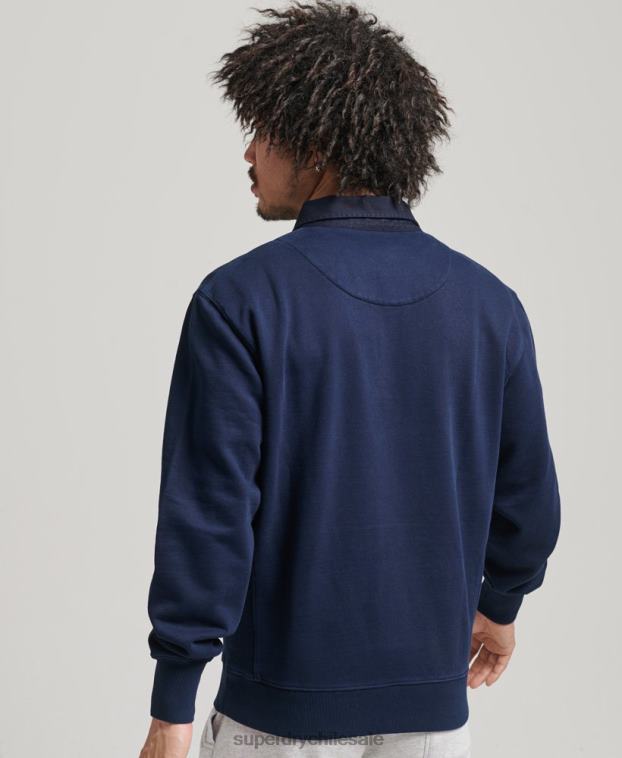 hombres Superdry Armada sudadera vintage de rugby 2R68Z787
