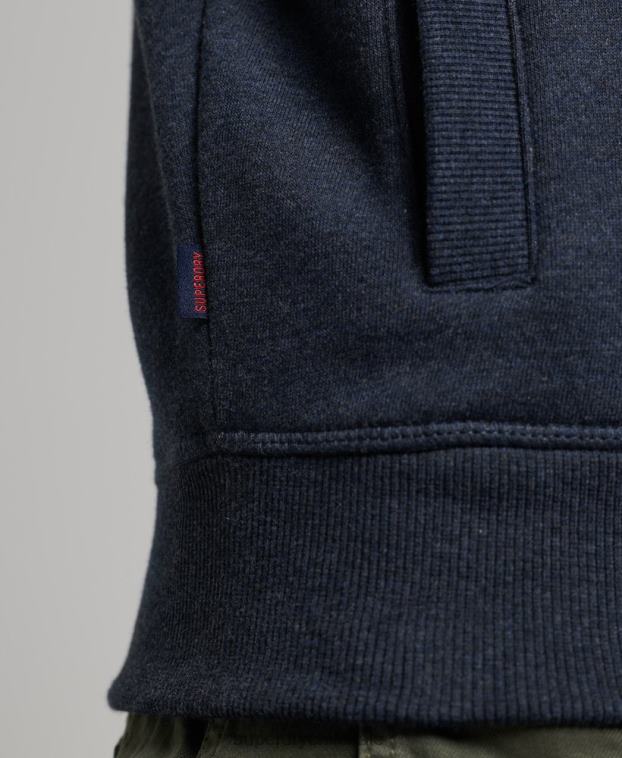 hombres Superdry Armada top deportivo con cremallera y logo bordado 2R68Z730
