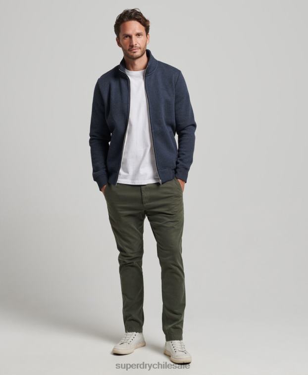 hombres Superdry Armada top deportivo con cremallera y logo bordado 2R68Z730
