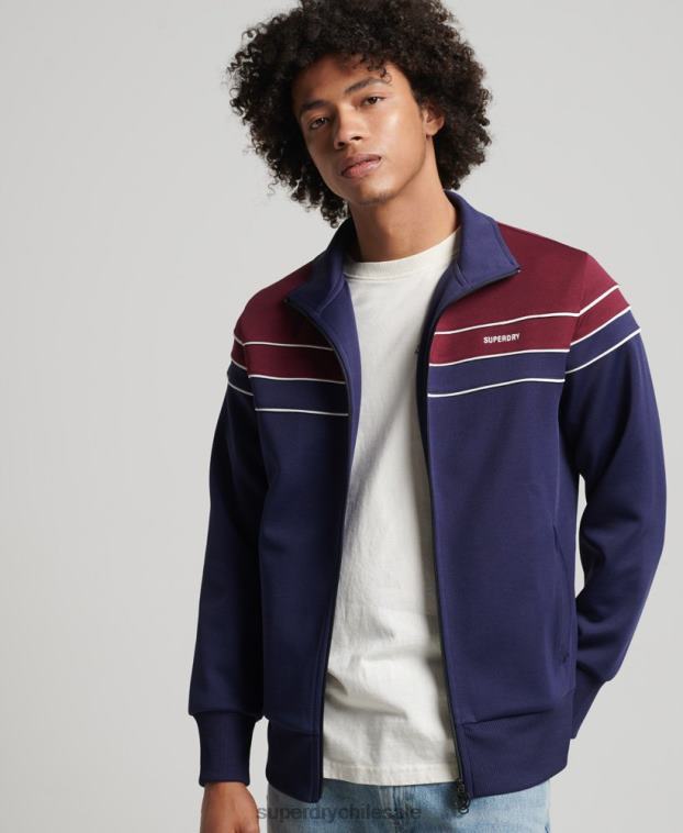 hombres Superdry Armada top deportivo vintage con cremallera 2R68Z834