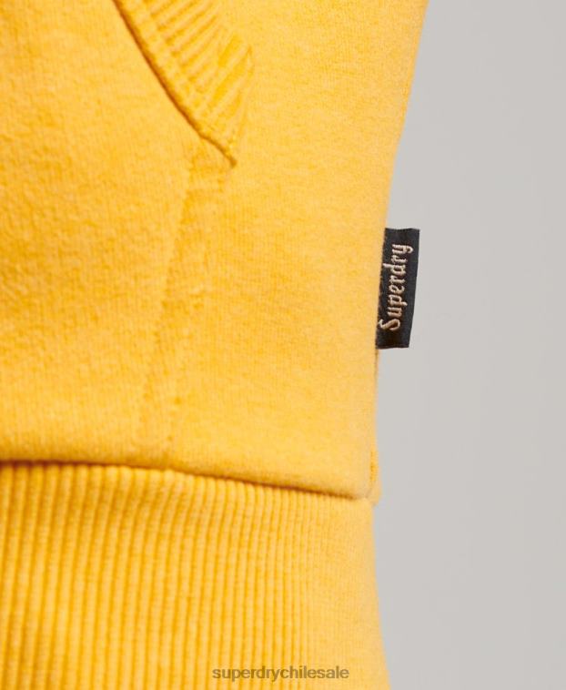hombres Superdry amarillo sudadera con cremallera y logo vintage cali 2R68Z485