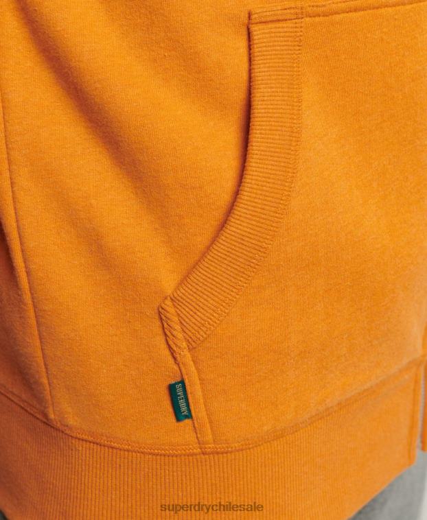 hombres Superdry amarillo sudadera con cremallera y logo vintage de algodón orgánico 2R68Z624
