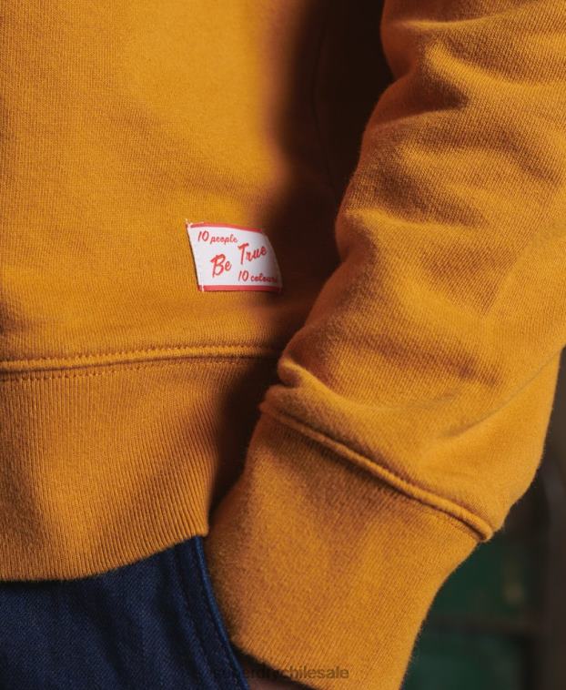 hombres Superdry amarillo sudadera con gráfico seco de edición limitada 2R68Z5235