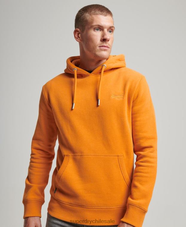 hombres Superdry amarillo sudadera con logo bordado 2R68Z650
