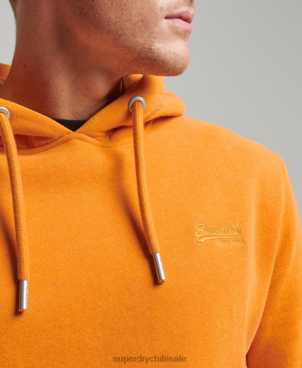 hombres Superdry amarillo sudadera con logo bordado 2R68Z650