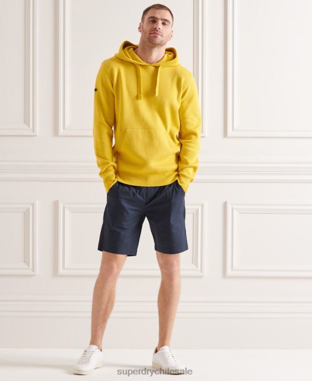 hombres Superdry amarillo sudadera esencial de algodón orgánico 2R68Z5317