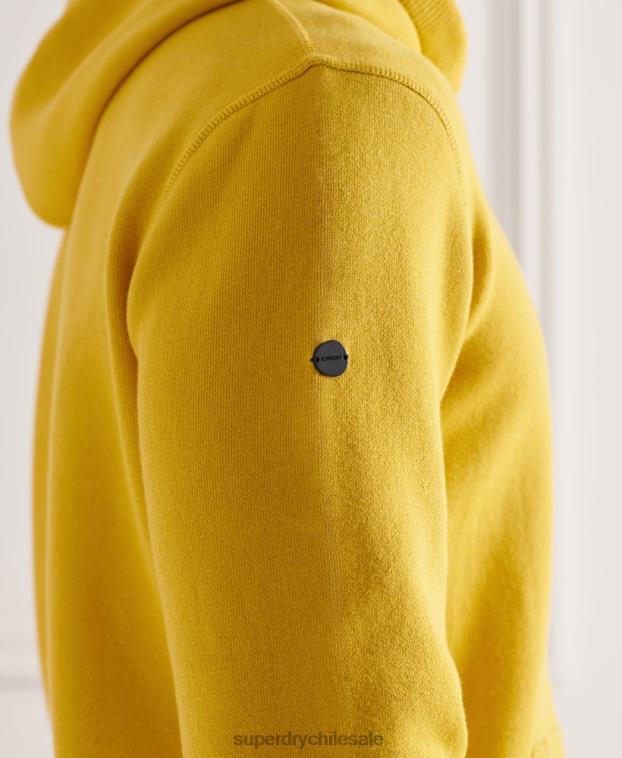 hombres Superdry amarillo sudadera esencial de algodón orgánico 2R68Z5317
