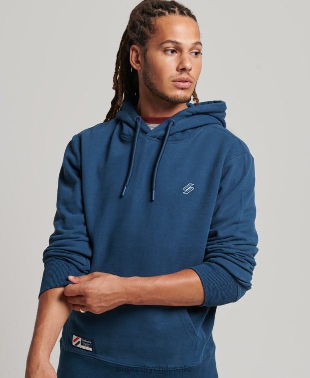 hombres Superdry azul oscuro sudadera con capucha esencial 2R68Z5126