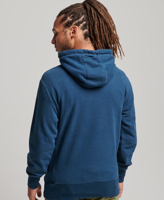 hombres Superdry azul oscuro sudadera con capucha esencial 2R68Z5126