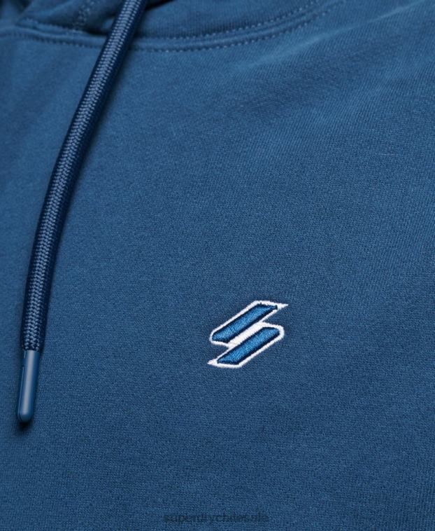 hombres Superdry azul oscuro sudadera con capucha esencial 2R68Z5126