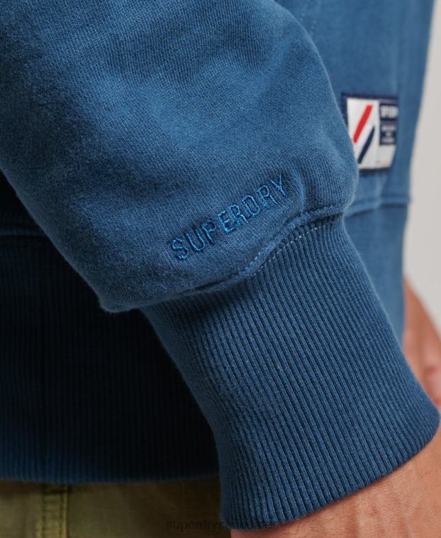 hombres Superdry azul oscuro sudadera con capucha esencial 2R68Z5126