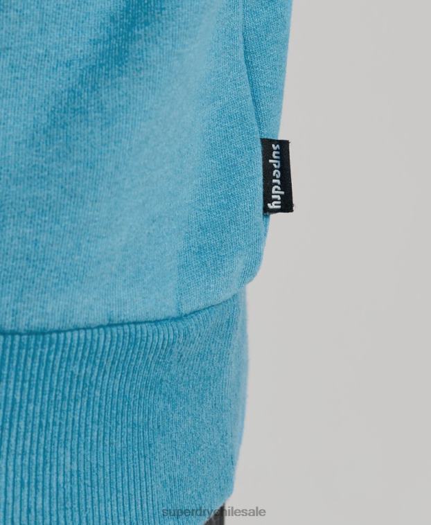 hombres Superdry azul sudadera con capucha 2R68Z589