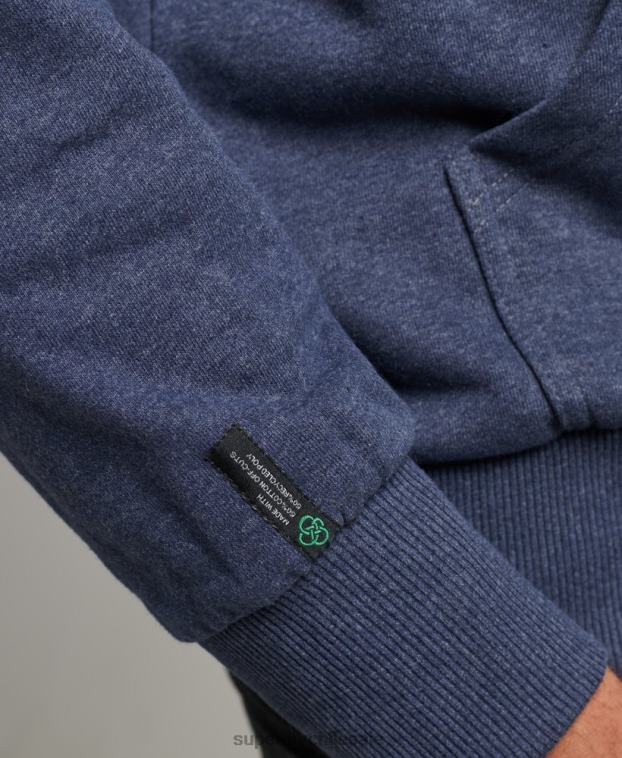 hombres Superdry azul sudadera con capucha de ciudad reciclada 2R68Z665