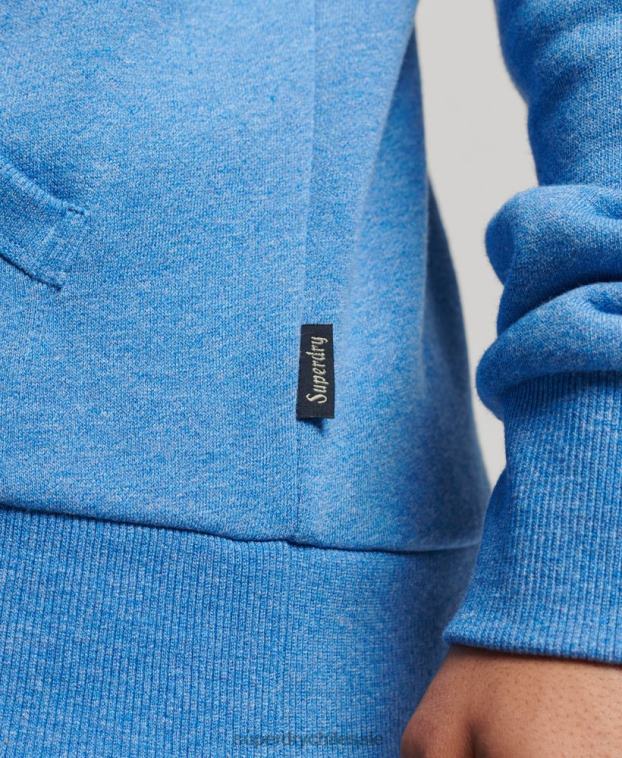 hombres Superdry azul sudadera con capucha vintage cooper class en relieve 2R68Z798