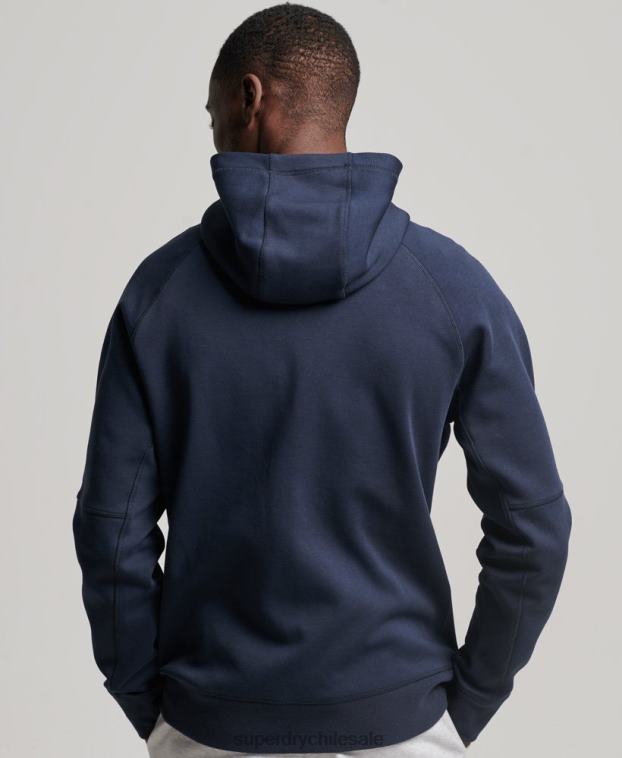 hombres Superdry azul sudadera con cremallera code tech 2R68Z461