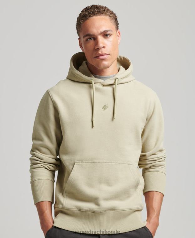 hombres Superdry beige sudadera con capucha y logo deportivo 2R68Z850
