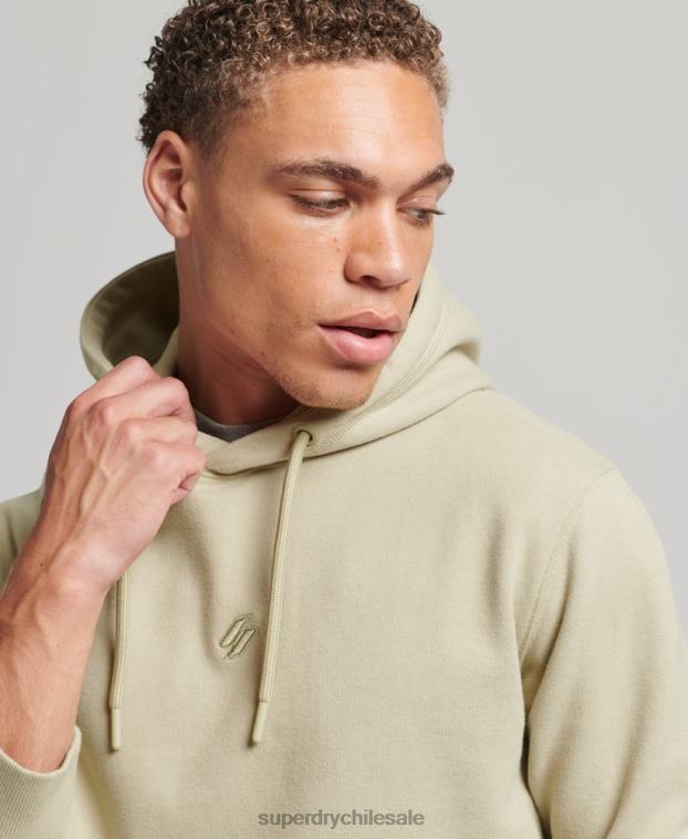 hombres Superdry beige sudadera con capucha y logo deportivo 2R68Z850
