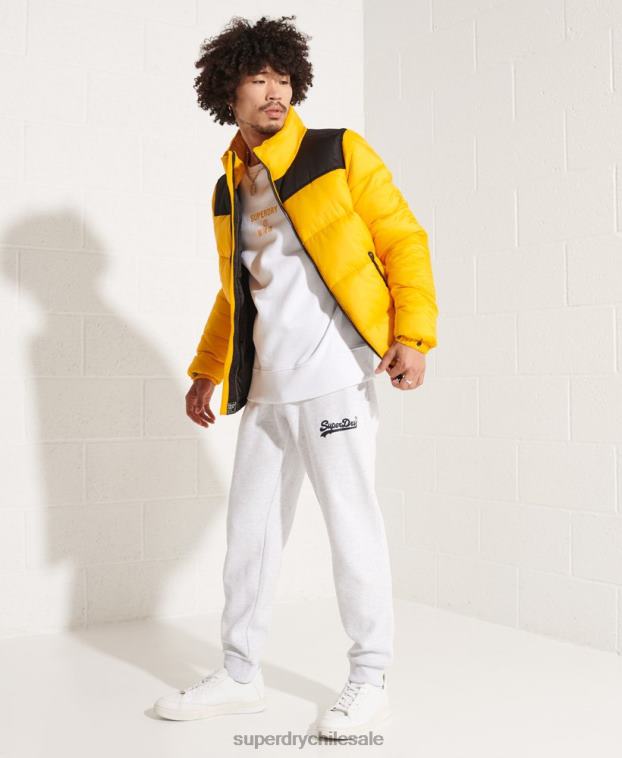 hombres Superdry blanco sudadera con equipo independiente 2R68Z5036