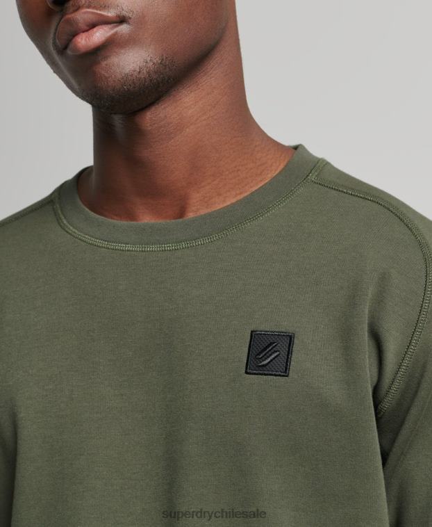 hombres Superdry caqui sudadera con capucha 2R68Z5065