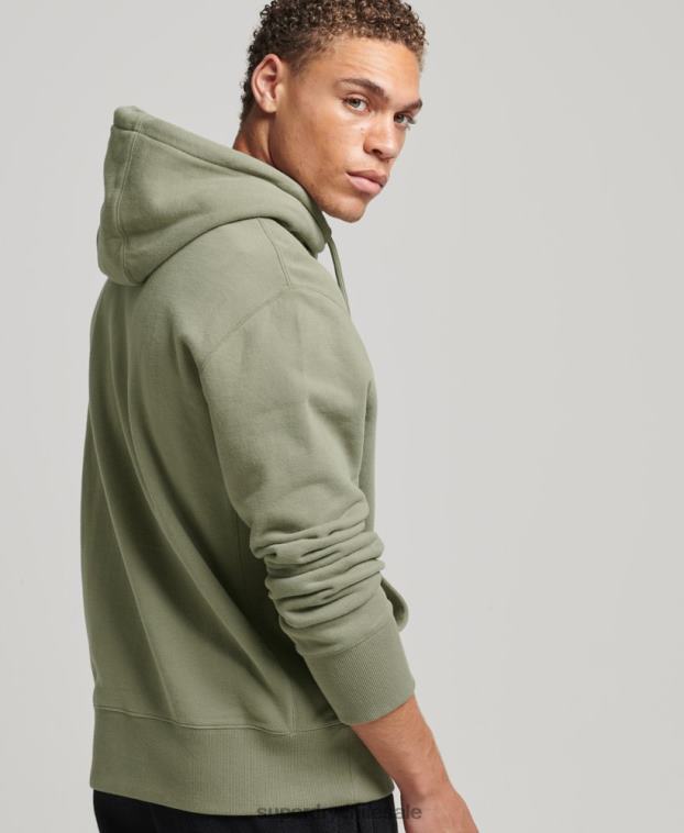 hombres Superdry caqui sudadera con capucha y gráfico xp-d 2R68Z5098