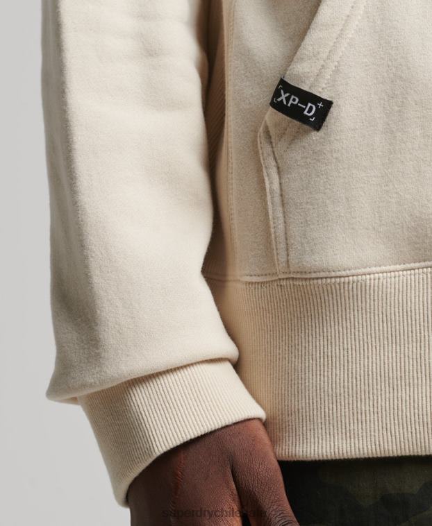 hombres Superdry crema sudadera con capucha y gráfico xp-d 2R68Z5099