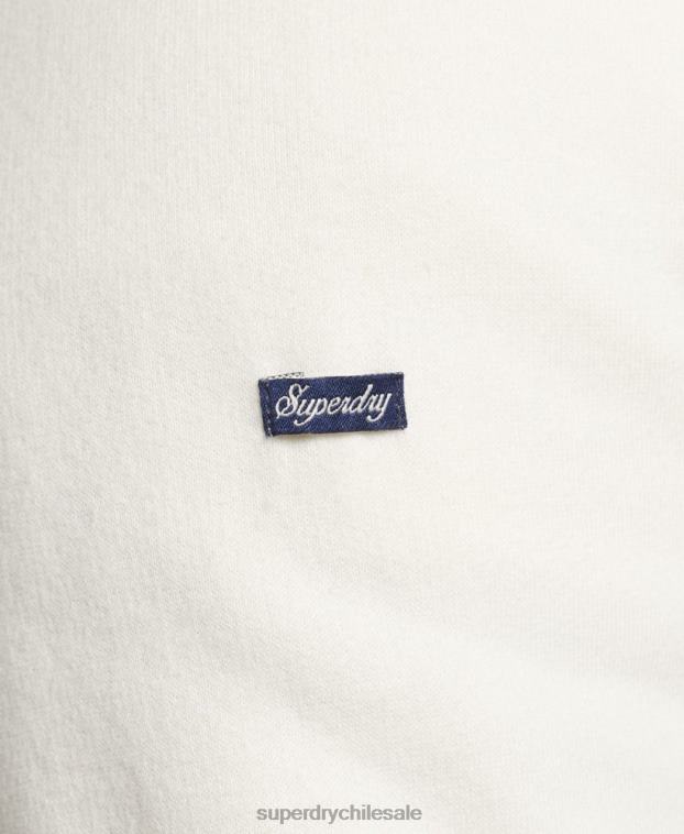 hombres Superdry crema sudadera con gráfico de postal de viaje 2R68Z5141