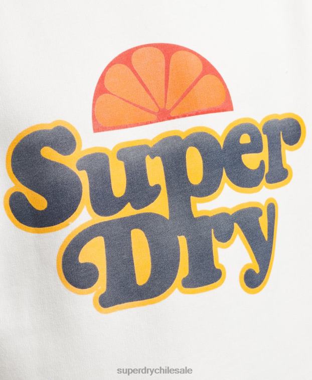 hombres Superdry crema sudadera cooper nostalgia crew 2R68Z5051