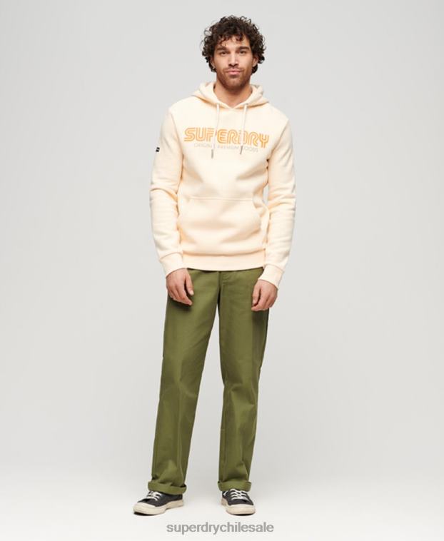 hombres Superdry desnudo sudadera con capucha retro vintage 2R68Z90